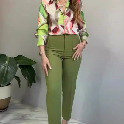 Dames Broekpak met Print - Elegante Comfortabele Zomeroutfit