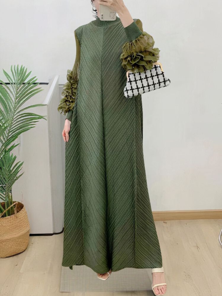 Vrouwelijke Maxi Jurk Wijdvallend Elegante Zomerjurk