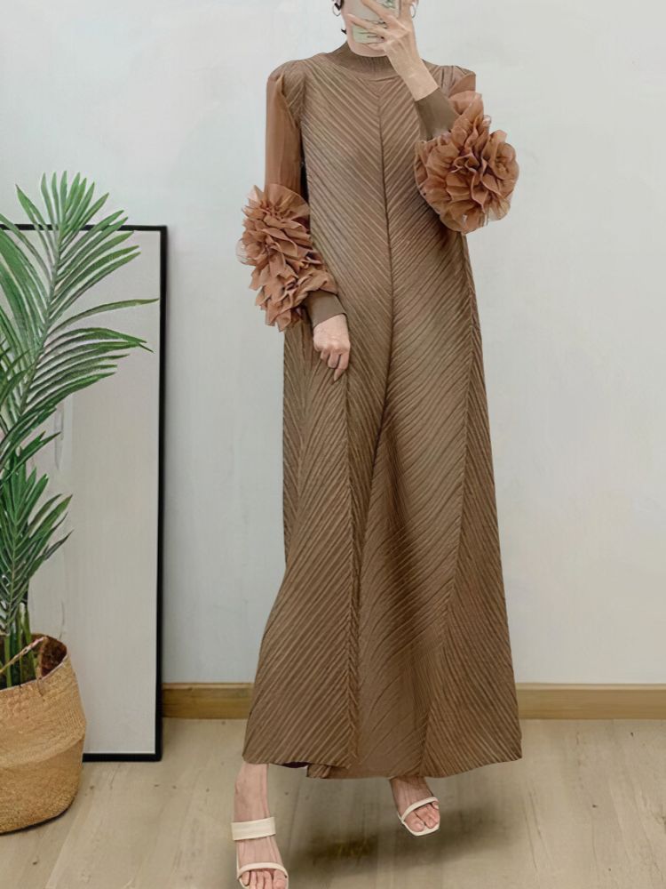 Vrouwelijke Maxi Jurk Wijdvallend Elegante Zomerjurk