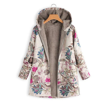 Vrouwelijke Fleece Jas Warm met Bohemian Print - StudioMarella