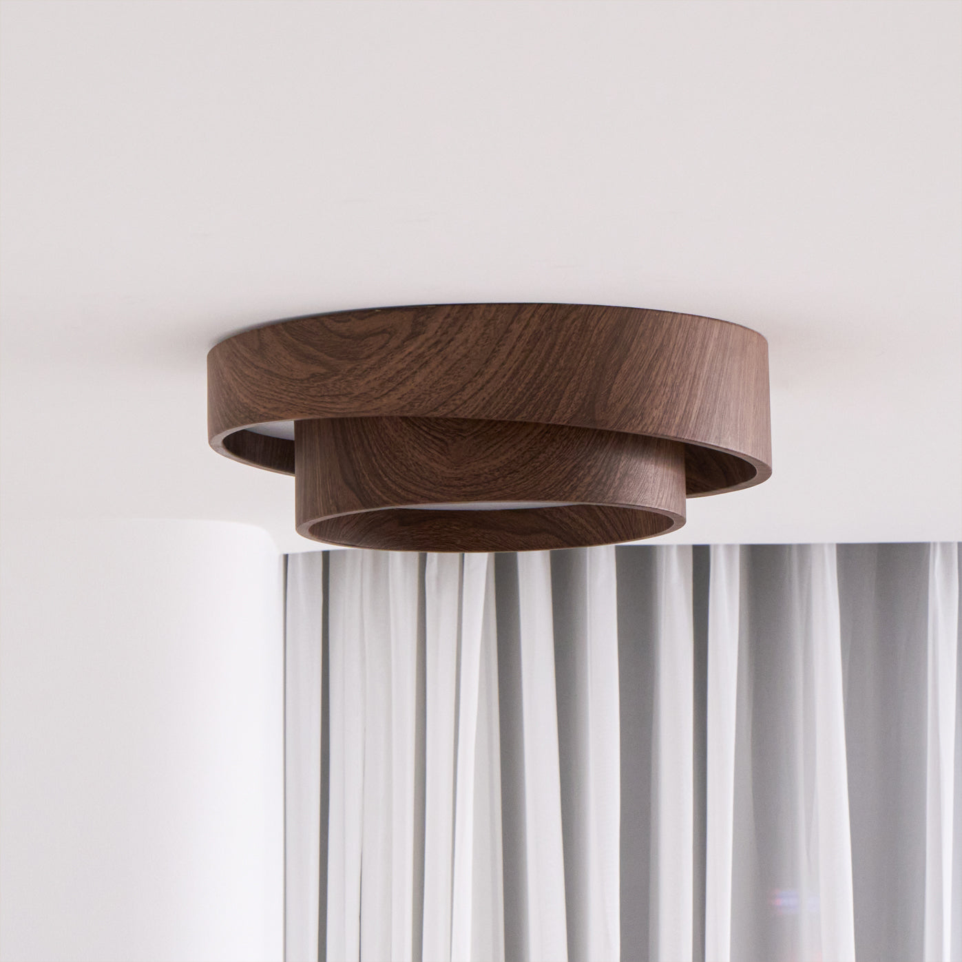 Plafondlamp Walnootlook LED Rond 40cm 50cm Modern Design