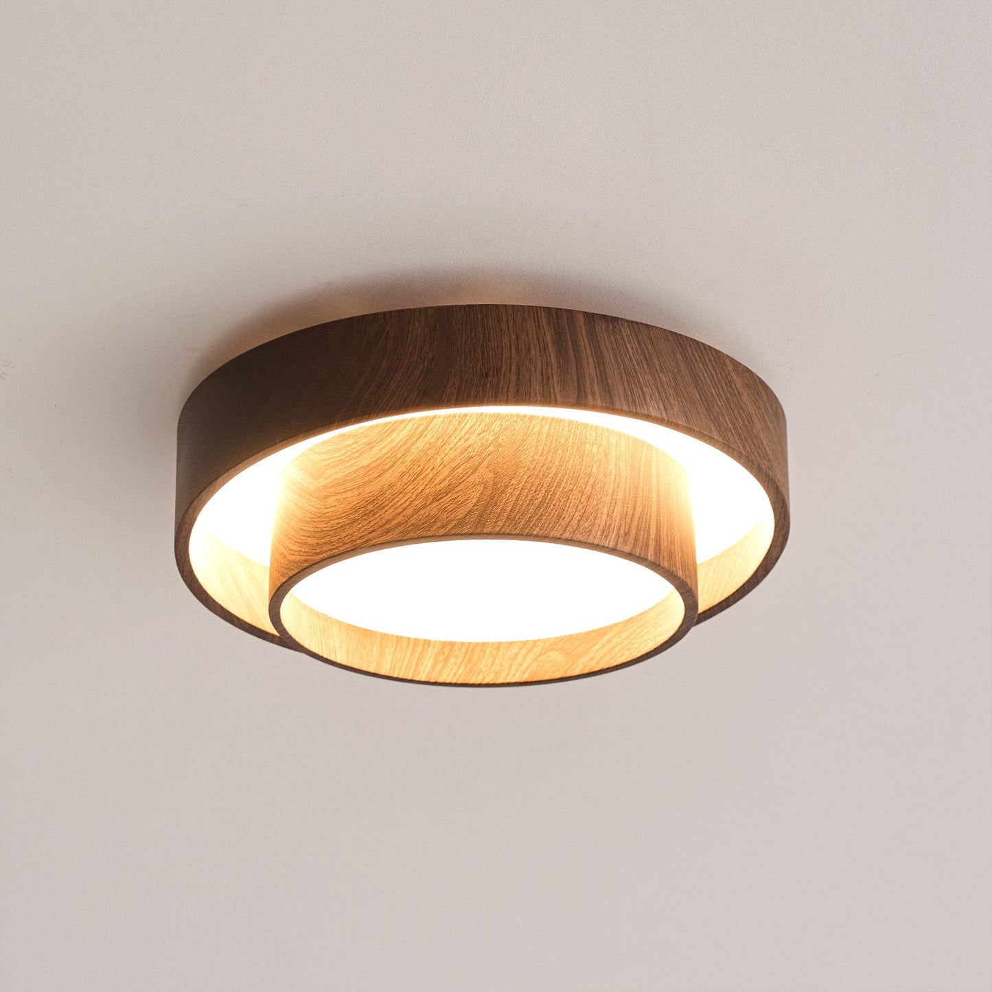 Plafondlamp Walnootlook LED Rond 40cm 50cm Modern Design