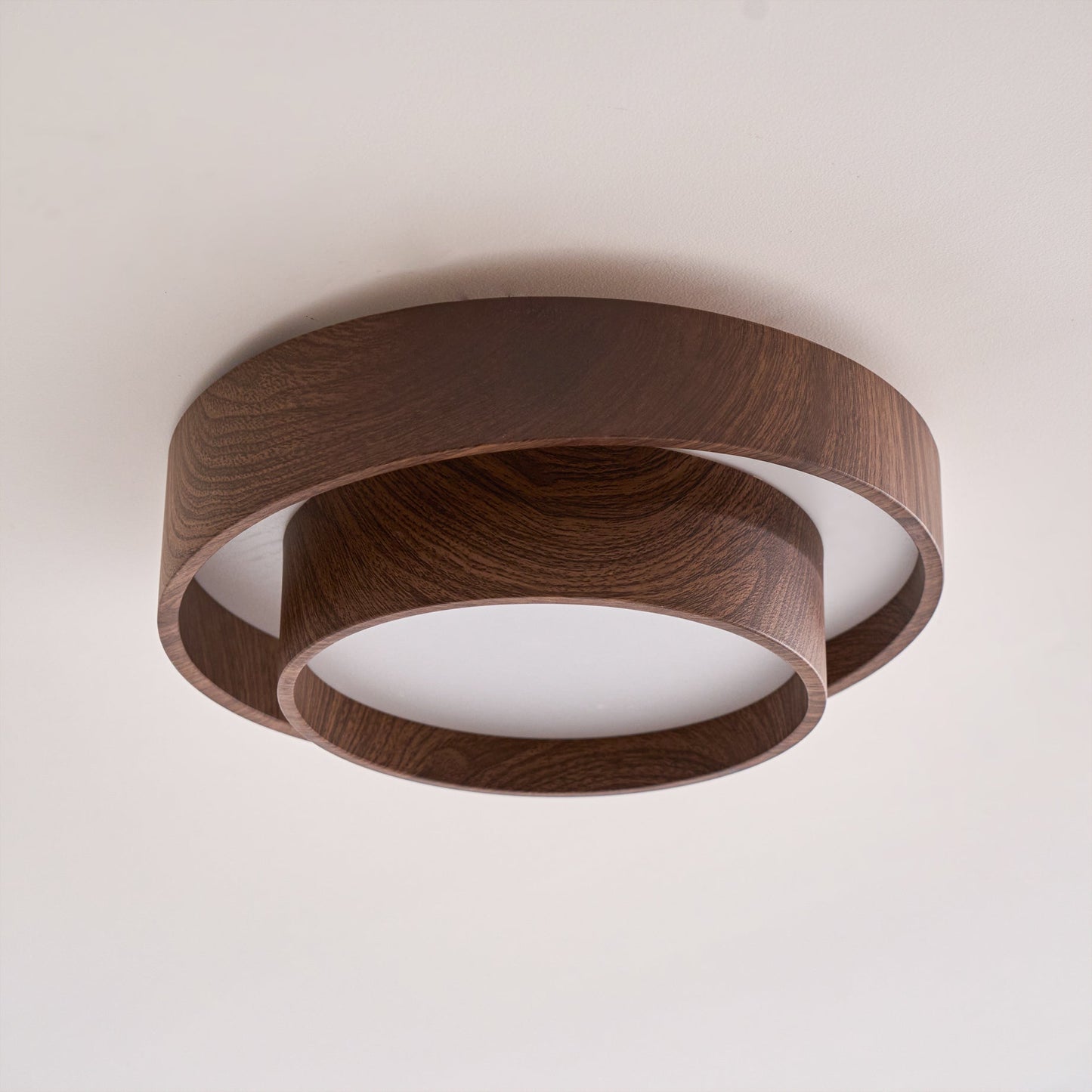 Plafondlamp Walnootlook LED Rond 40cm 50cm Modern Design