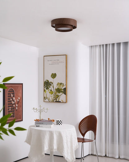 Plafondlamp Walnootlook LED Rond 40cm 50cm Modern Design