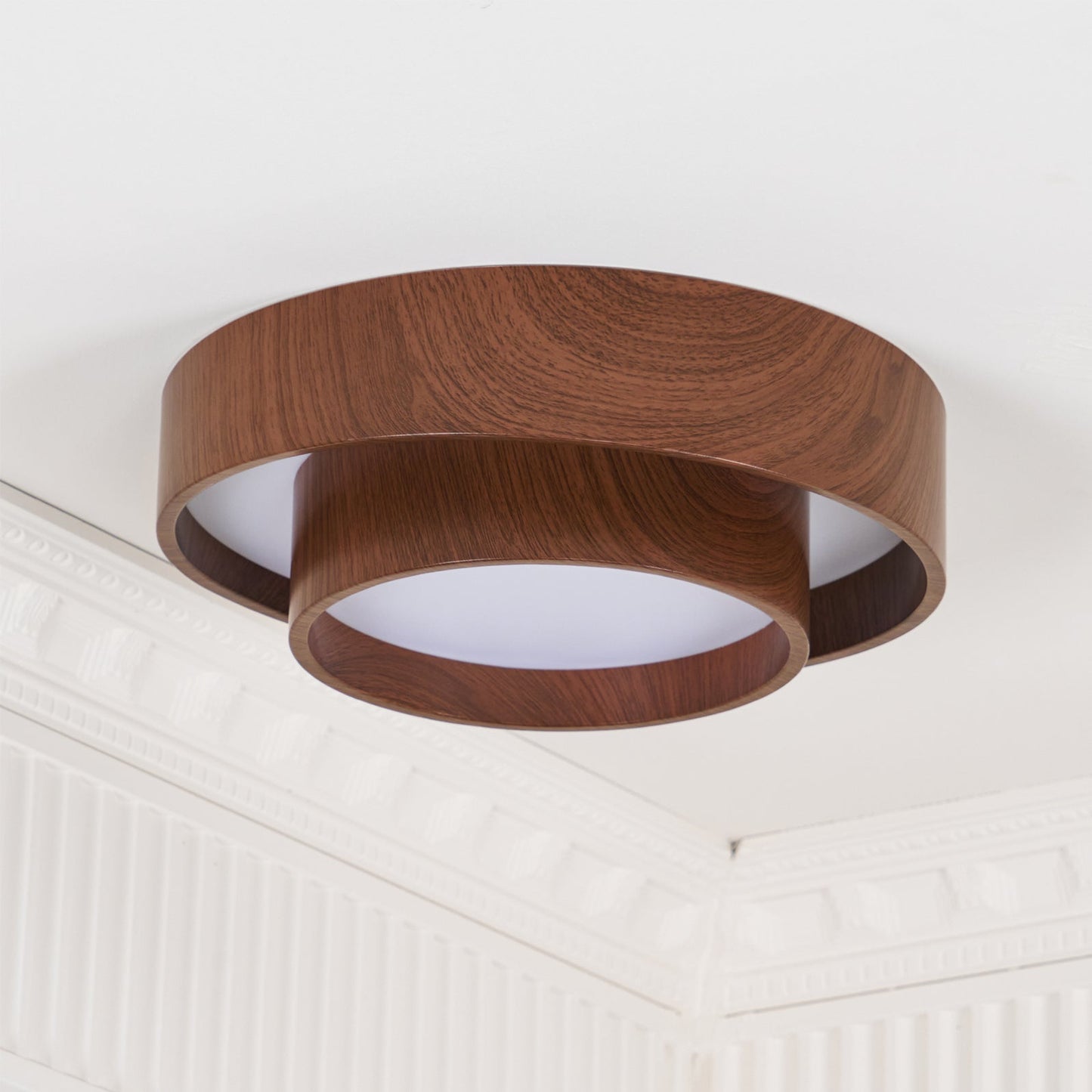 Plafondlamp Walnootlook LED Rond 40cm 50cm Modern Design