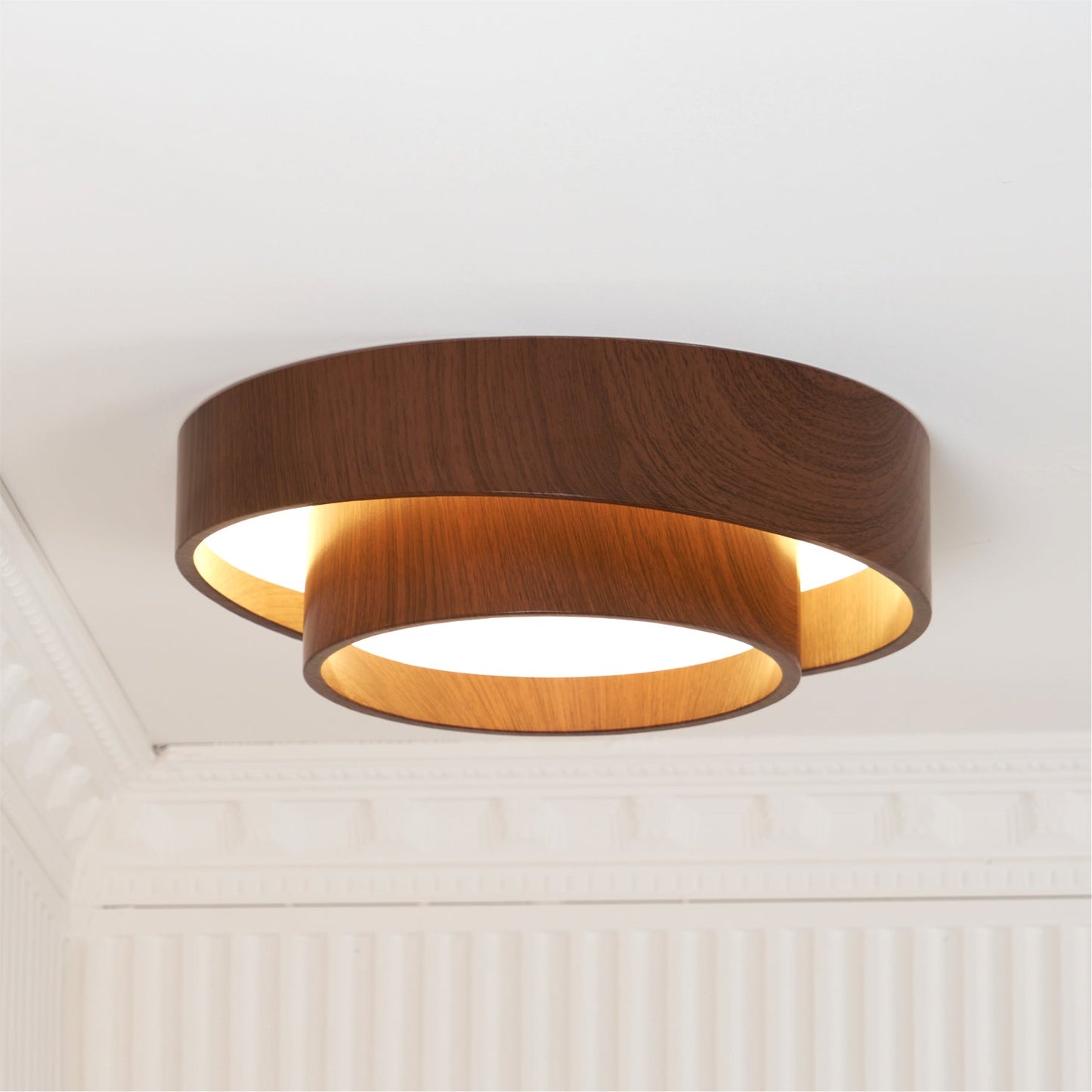Plafondlamp Walnootlook LED Rond 40cm 50cm Modern Design