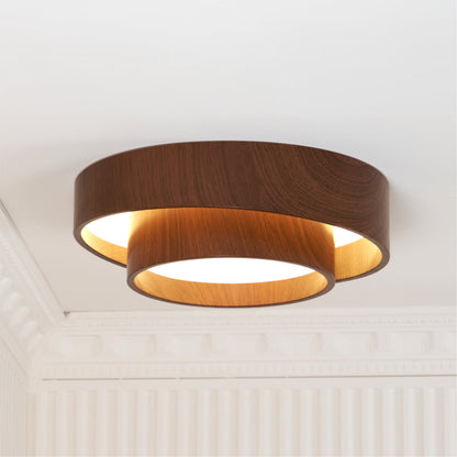 Plafondlamp Walnootlook LED Rond 40cm 50cm Modern Design