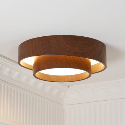 Plafondlamp Walnootlook LED Rond 40cm 50cm Modern Design