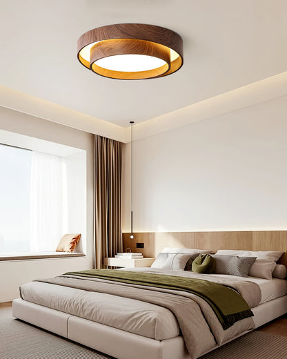 Plafondlamp Walnootlook LED Rond 40cm 50cm Modern Design