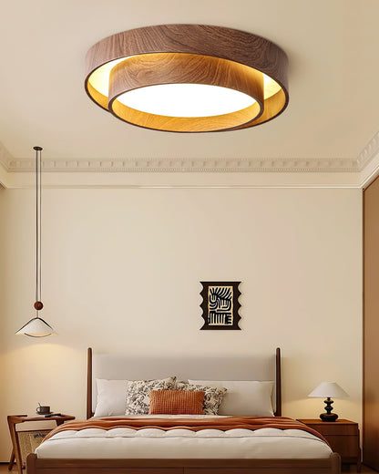 Plafondlamp Walnootlook LED Rond 40cm 50cm Modern Design