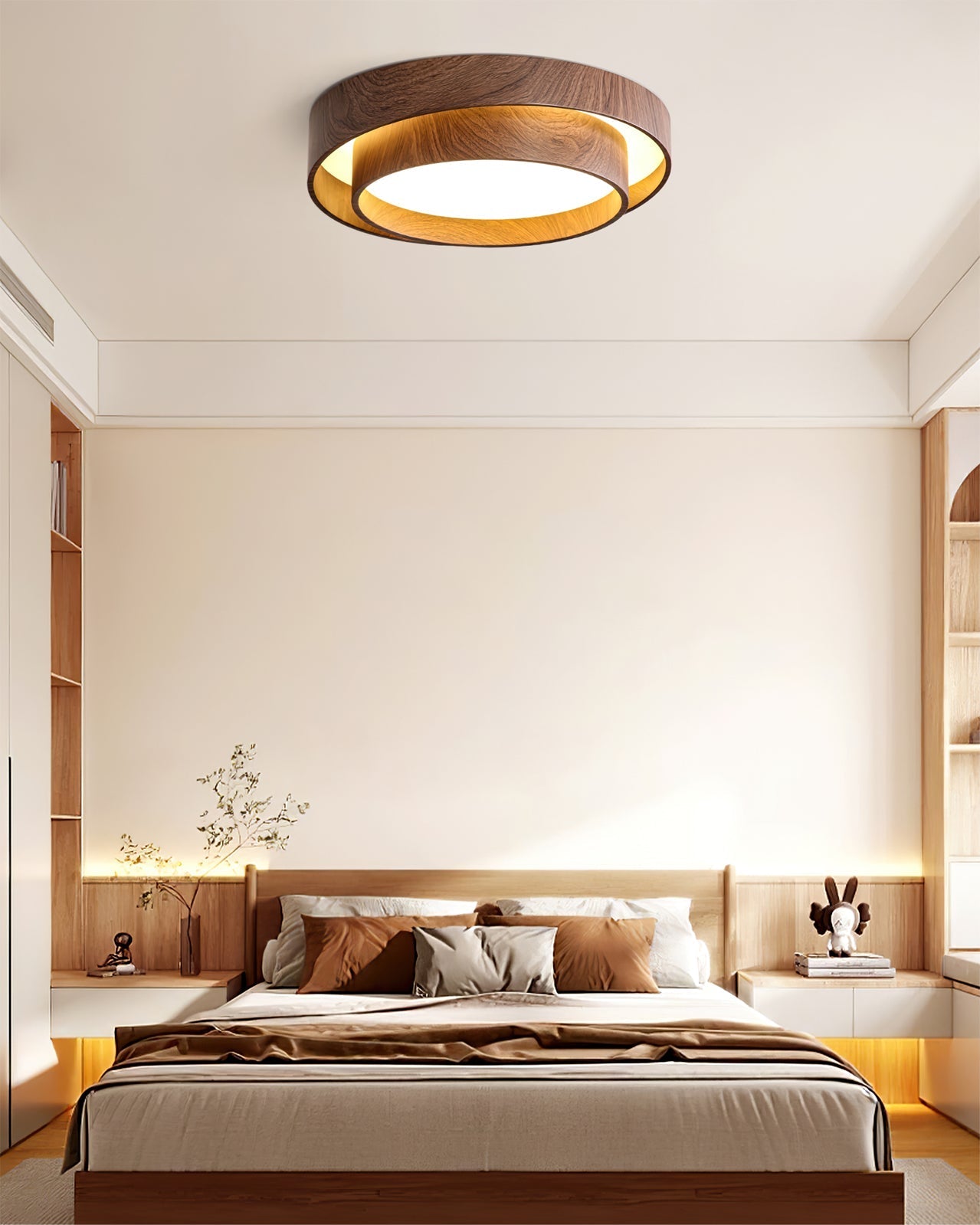 Plafondlamp Walnootlook LED Rond 40cm 50cm Modern Design