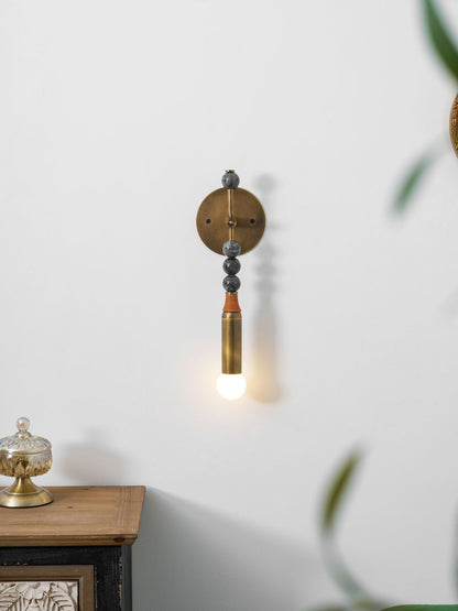 Toam Wandlamp Marmer Messing – Persepolis Geïnspireerd Design met Antique Brass Afwerking 18.9 en 27.6 inch
