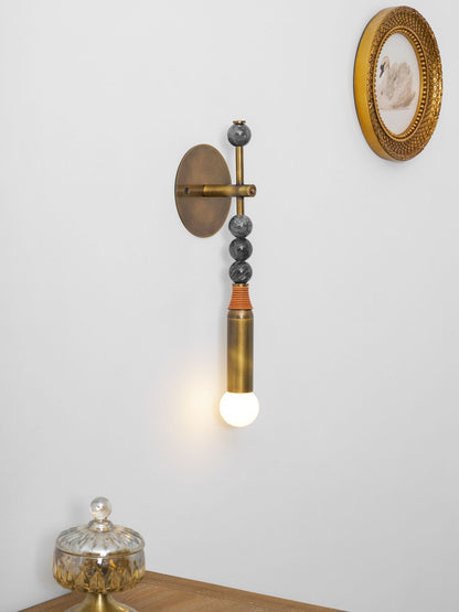 Toam Wandlamp Marmer Messing – Persepolis Geïnspireerd Design met Antique Brass Afwerking 18.9 en 27.6 inch