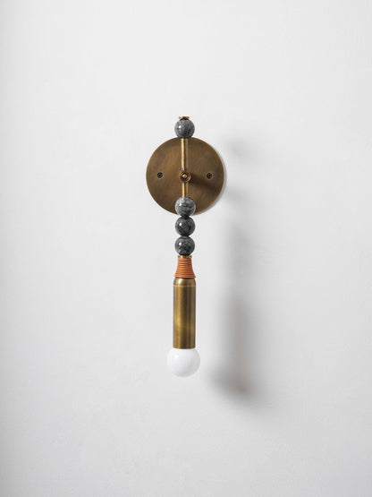 Toam Wandlamp Marmer Messing – Persepolis Geïnspireerd Design met Antique Brass Afwerking 18.9 en 27.6 inch