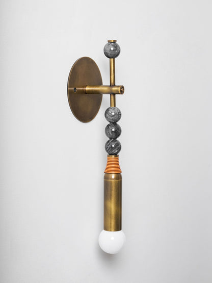 Toam Wandlamp Marmer Messing – Persepolis Geïnspireerd Design met Antique Brass Afwerking 18.9 en 27.6 inch