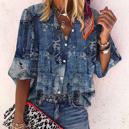 V-hals Blouse Boho Stijl Zomer Jurk