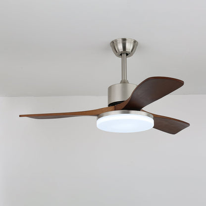 Plafondventilator Selora met Verlichting – Messing & Hout – Modern Design met Afstandsbediening – 6 Snelheden – LED 48W Dimbaar – Ø106cm of Ø132cm – Luxe Plafondlamp & Koelsysteem – Inclusief Afstandsbediening
