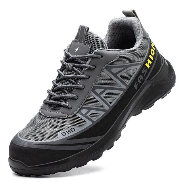 Werkschoenen S3 Veiligheidsschoenen Stalen Neus Antislip Zwart Grijs 39-46 Bouw Industrie Werk Bescherming