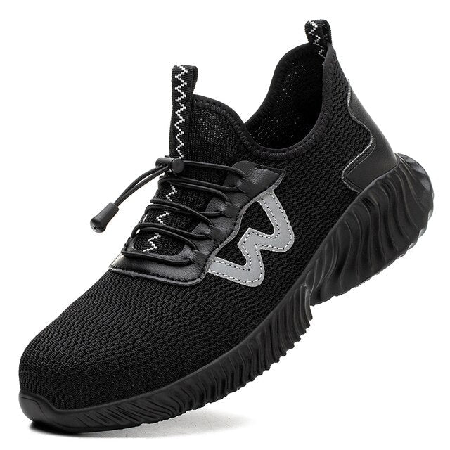 Werkschoenen S3 Veiligheidsschoenen Stalen Neus Antislip Zwart Grijs 39-46 Bouw Industrie Werk Bescherming