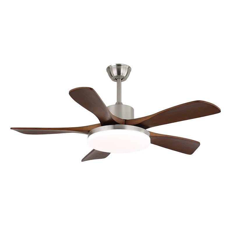 Moderne Plafondventilator met Verlichting - Metalen Behuizing & Houten Bladen - 106cm - Afstandsbediening - 6 Snelheden
