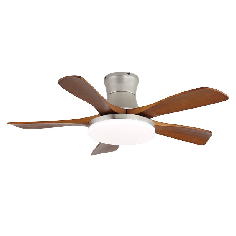 Moderne Plafondventilator met Verlichting - Metalen Behuizing & Houten Bladen - 106cm - Afstandsbediening - 6 Snelheden