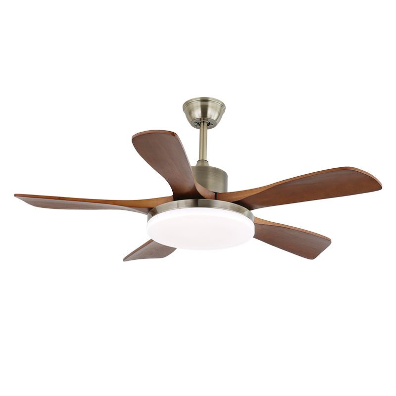 Moderne Plafondventilator met Verlichting - Metalen Behuizing & Houten Bladen - 106cm - Afstandsbediening - 6 Snelheden