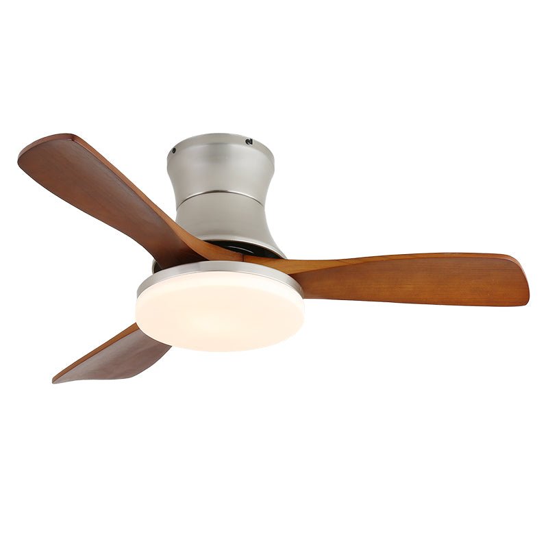Moderne Plafondventilator met Verlichting - Metalen Behuizing & Houten Bladen - 106cm - Afstandsbediening - 6 Snelheden