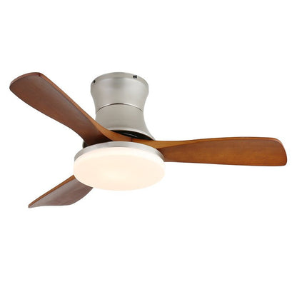 Moderne Plafondventilator met Verlichting - Metalen Behuizing & Houten Bladen - 106cm - Afstandsbediening - 6 Snelheden