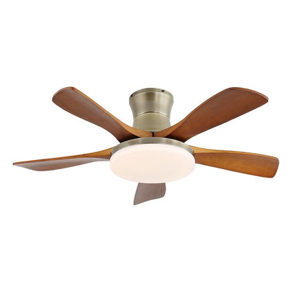 Moderne Plafondventilator met Verlichting - Metalen Behuizing & Houten Bladen - 106cm - Afstandsbediening - 6 Snelheden