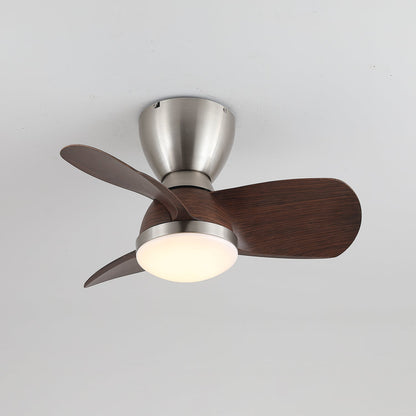 Plafondventilator met Verlichting Elora in Messing en Hout — Minimalistische Ventilator met LED Afstandsbediening
