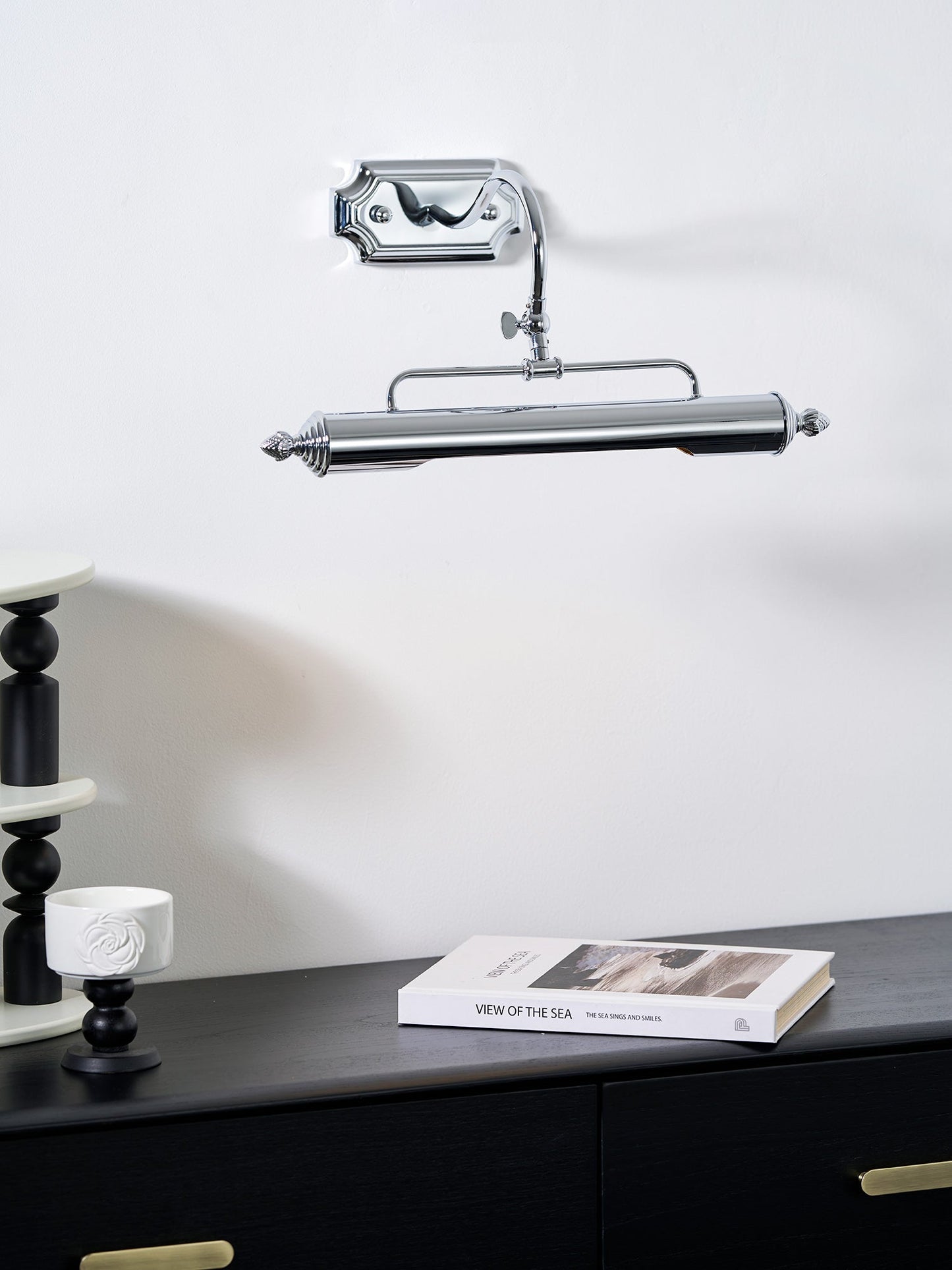 Vellichor Wandlamp met Verstelbare Arm - Zwanenhals Leeslamp voor Schilderijen en Spiegels - Industriële Wandverlichting