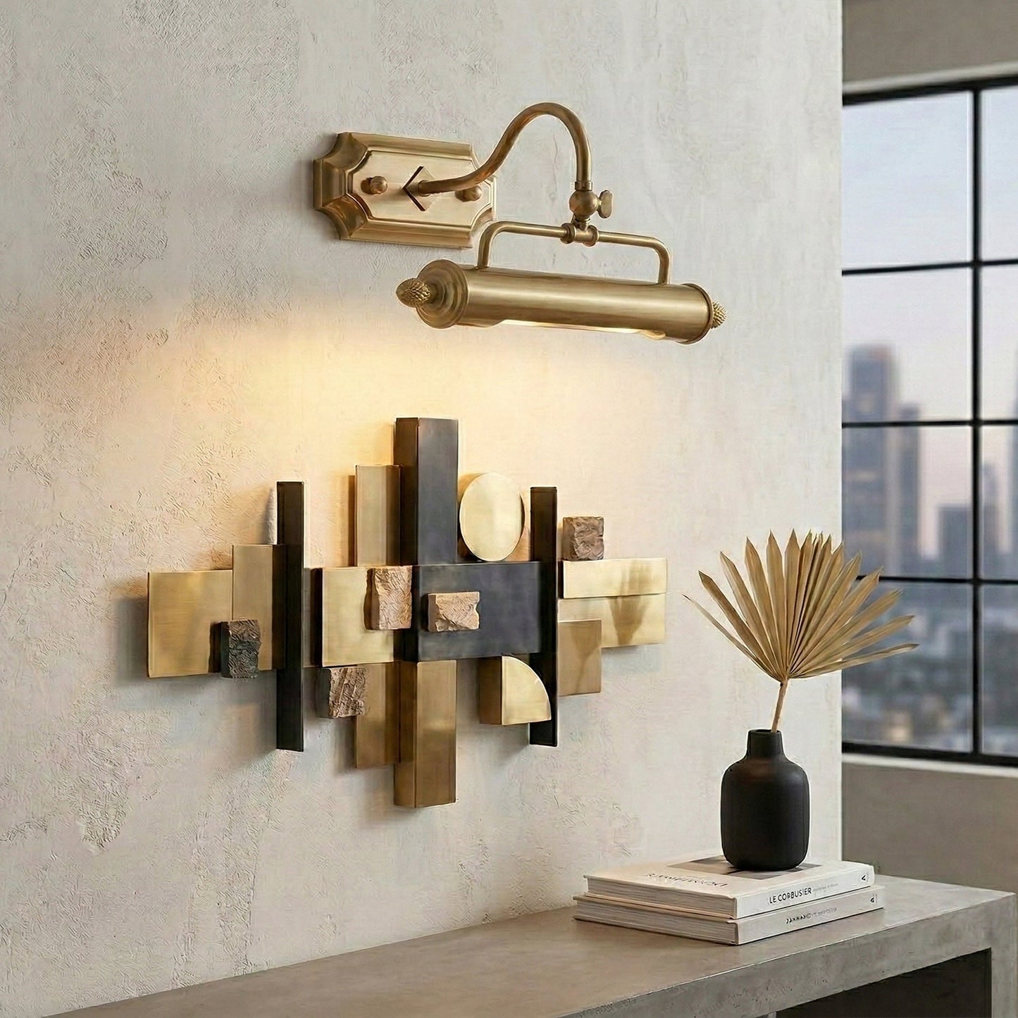 Vellichor Wandlamp met Verstelbare Arm - Zwanenhals Leeslamp voor Schilderijen en Spiegels - Industriële Wandverlichting