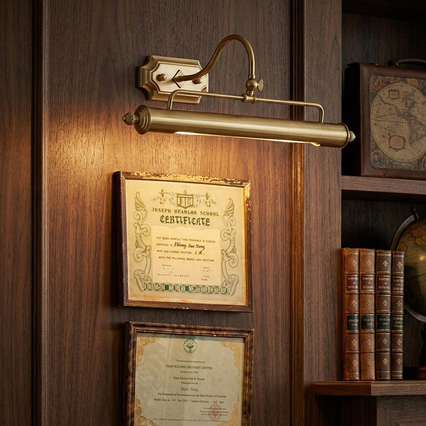 Vellichor Wandlamp met Verstelbare Arm - Zwanenhals Leeslamp voor Schilderijen en Spiegels - Industriële Wandverlichting