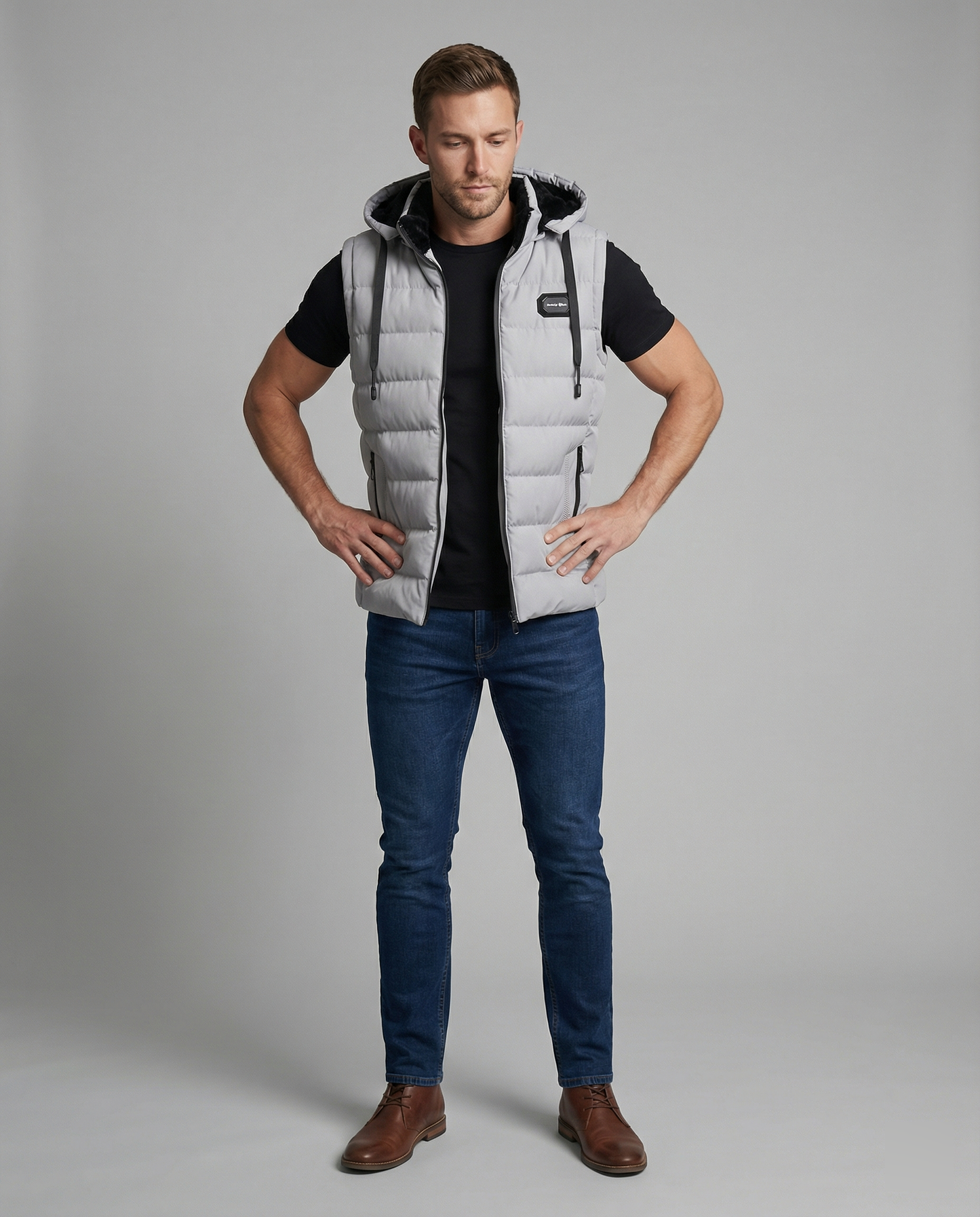 Vento | Gewatteerd Mouwloos Puffervest met Capuchon 1