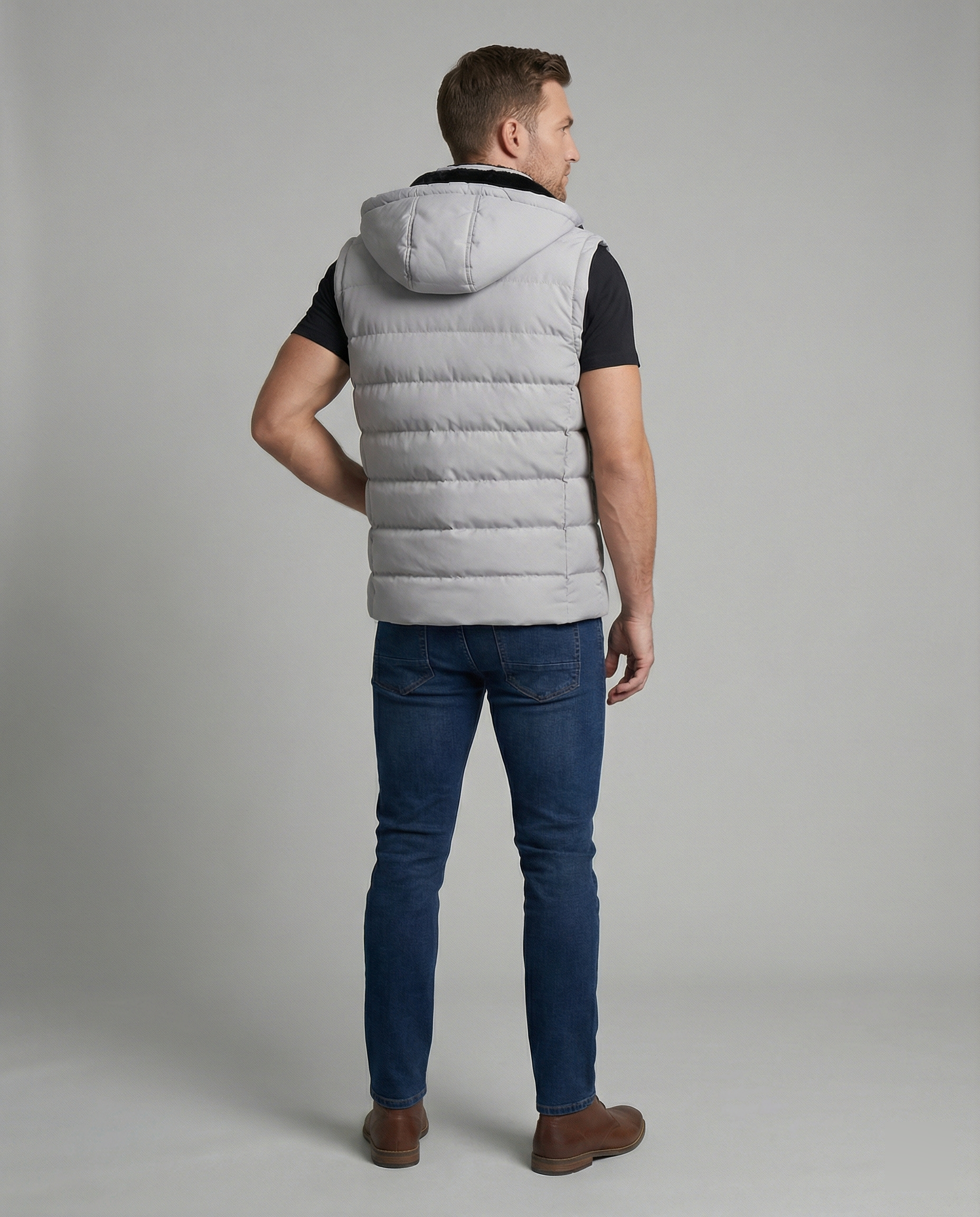 Vento | Gewatteerd Mouwloos Puffervest met Capuchon 3