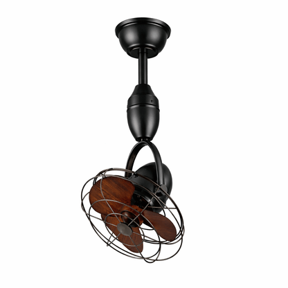 Klassieke Plafondventilator Winston Industrieel Design Ø30cm Verstelbare Kop met Afstandsbediening 6 Snelheden 35W Koper Motor
