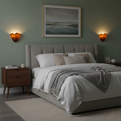 Design Wandlamp van Handgeblazen Glas – Sculpturale Wandverlichting voor Modern Interieur