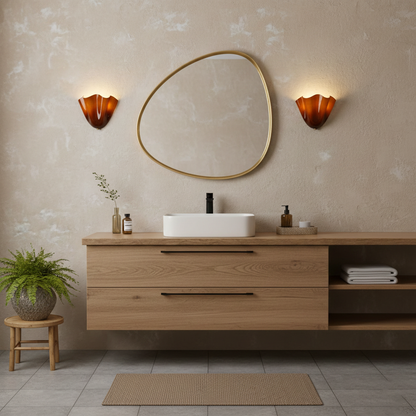 Design Wandlamp van Handgeblazen Glas – Sculpturale Wandverlichting voor Modern Interieur