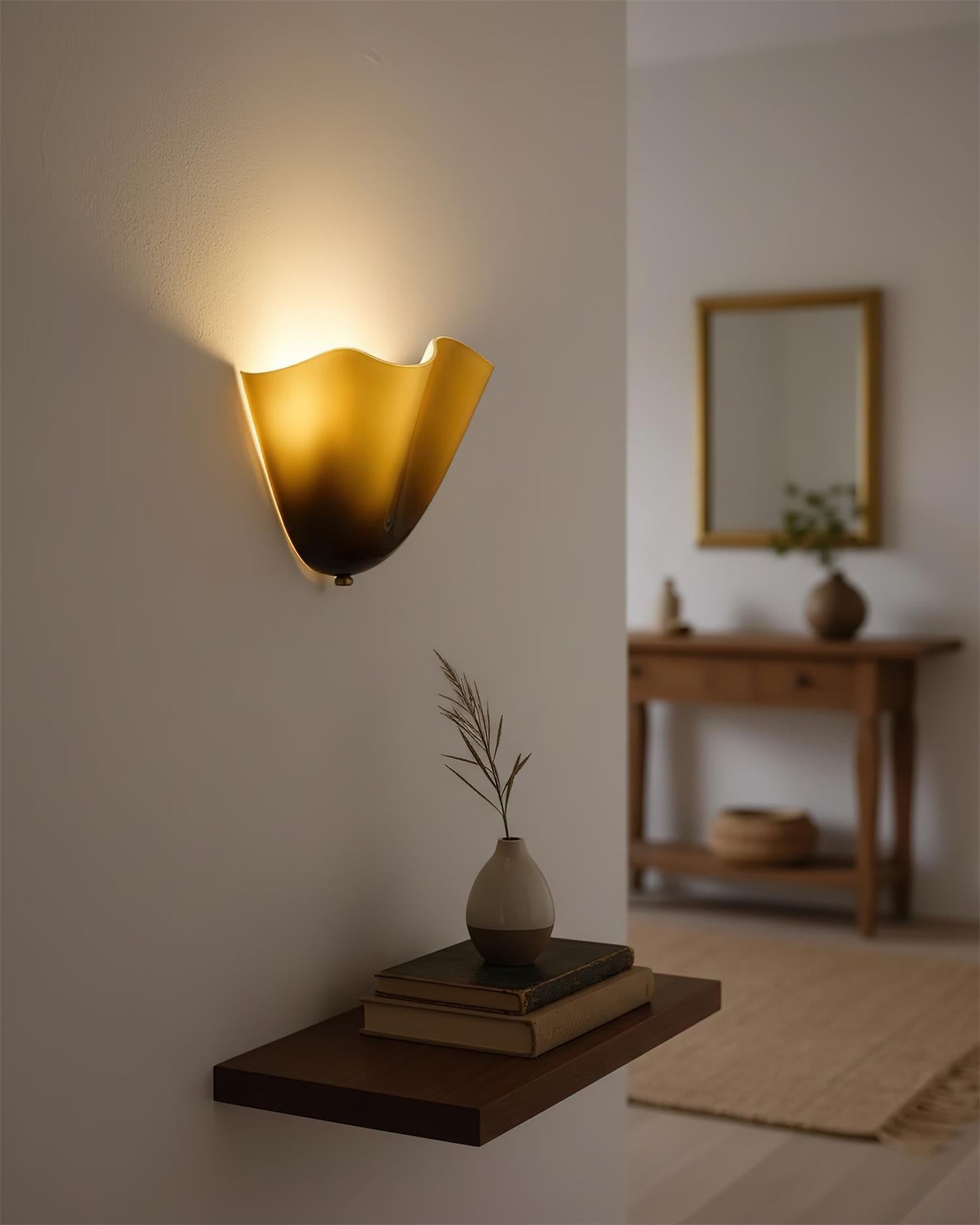 Design Wandlamp van Handgeblazen Glas – Sculpturale Wandverlichting voor Modern Interieur