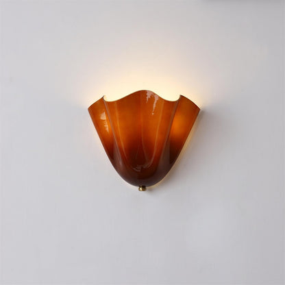 Glazen wandlamp 2x E27 glas beige badkamer hal woonkamer dimbare wandverlichting vochtbestendig