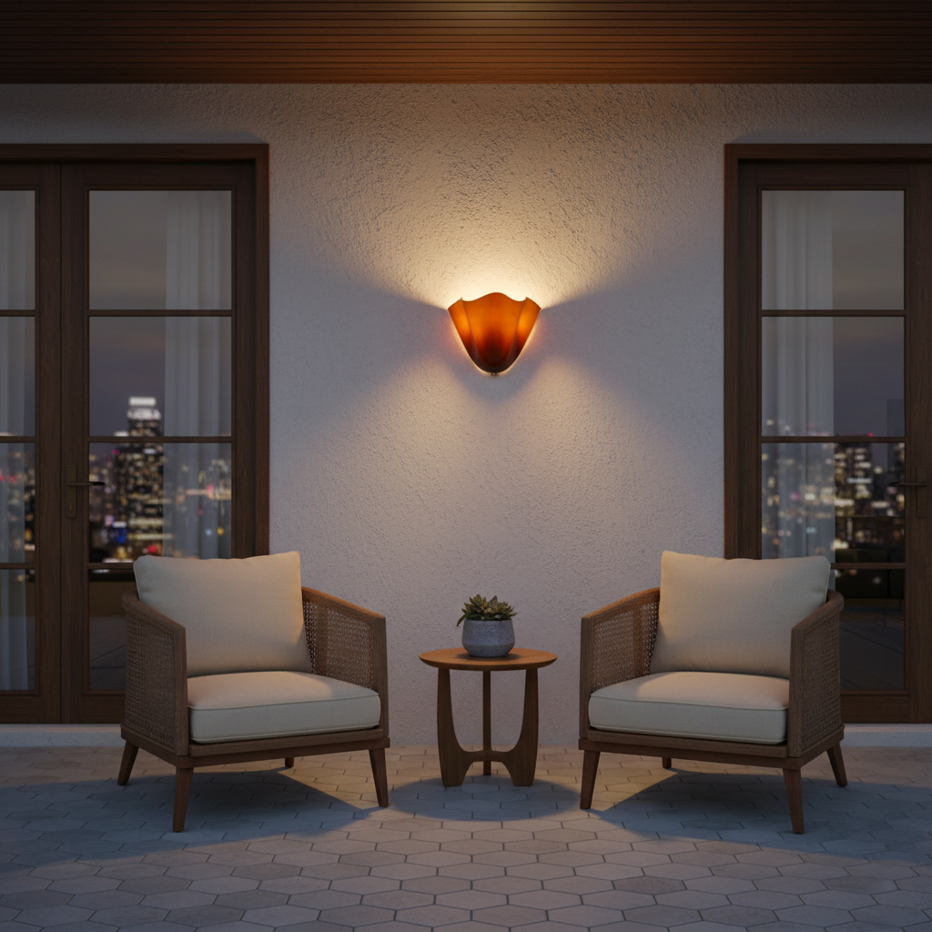 Design Wandlamp van Handgeblazen Glas – Sculpturale Wandverlichting voor Modern Interieur