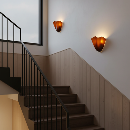 Design Wandlamp van Handgeblazen Glas – Sculpturale Wandverlichting voor Modern Interieur