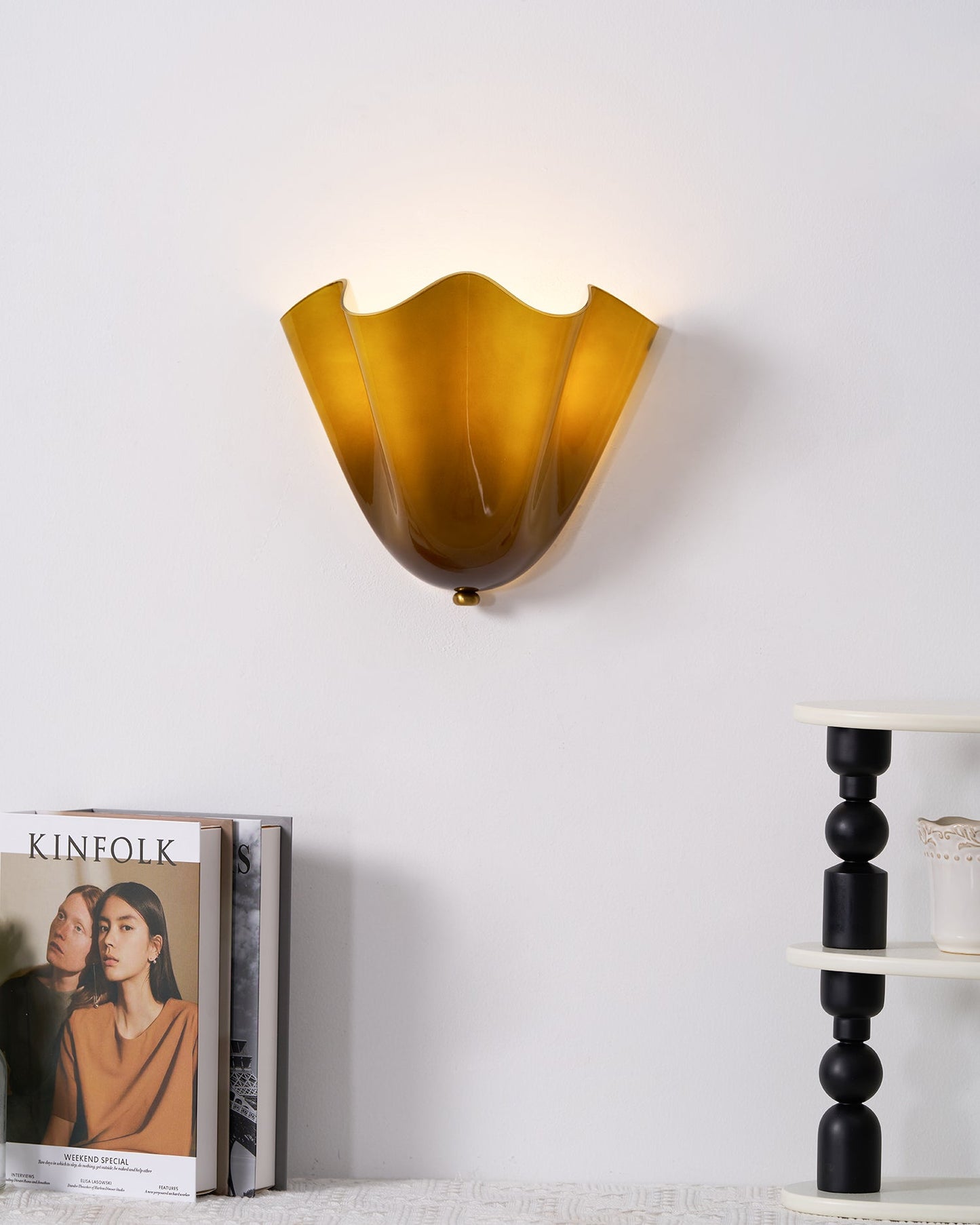 Design Wandlamp van Handgeblazen Glas – Sculpturale Wandverlichting voor Modern Interieur