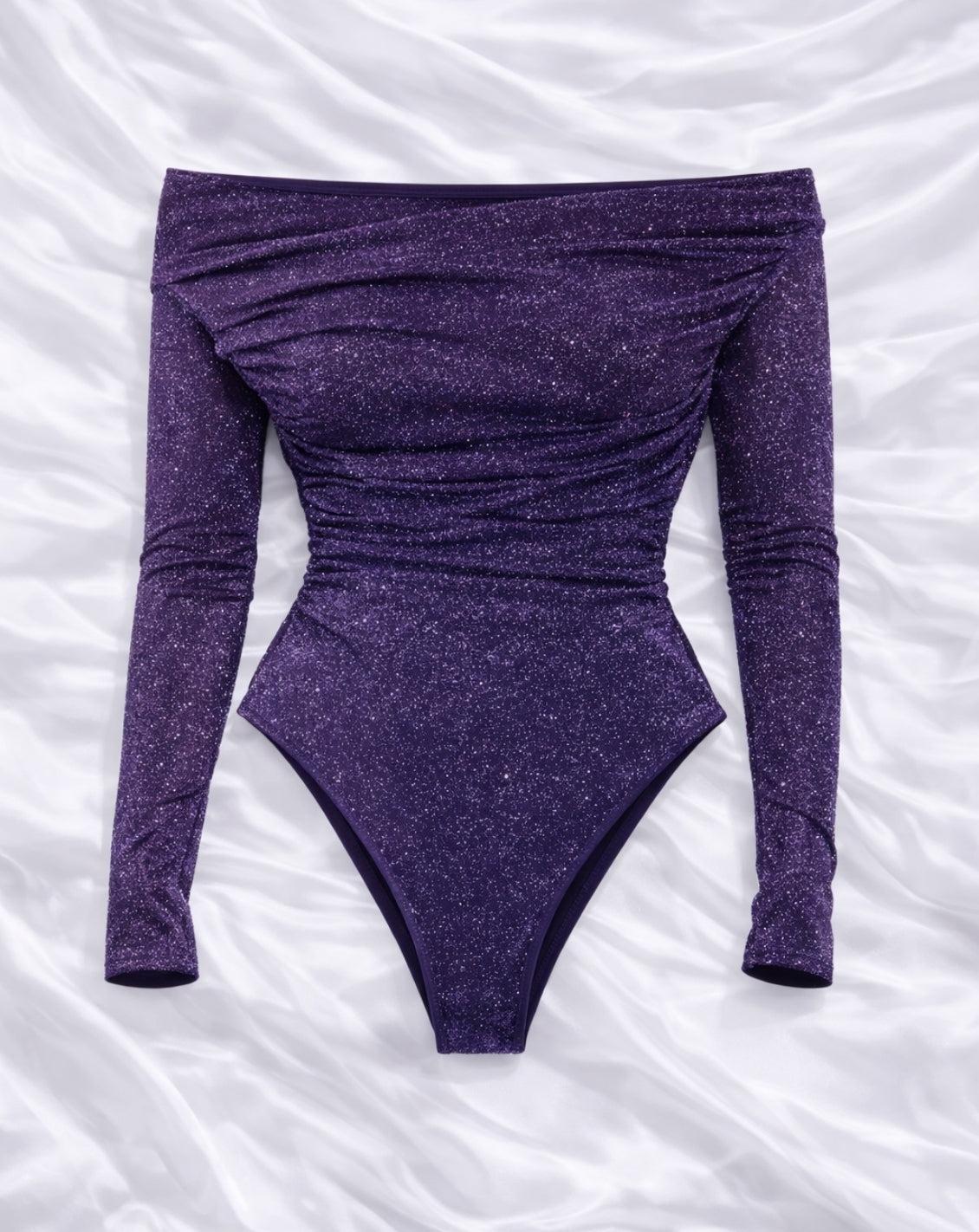 Vera | Dames Bodysuit - Metallic Knit, Lange Mouwen, Comfortabel en Stijlvol 4