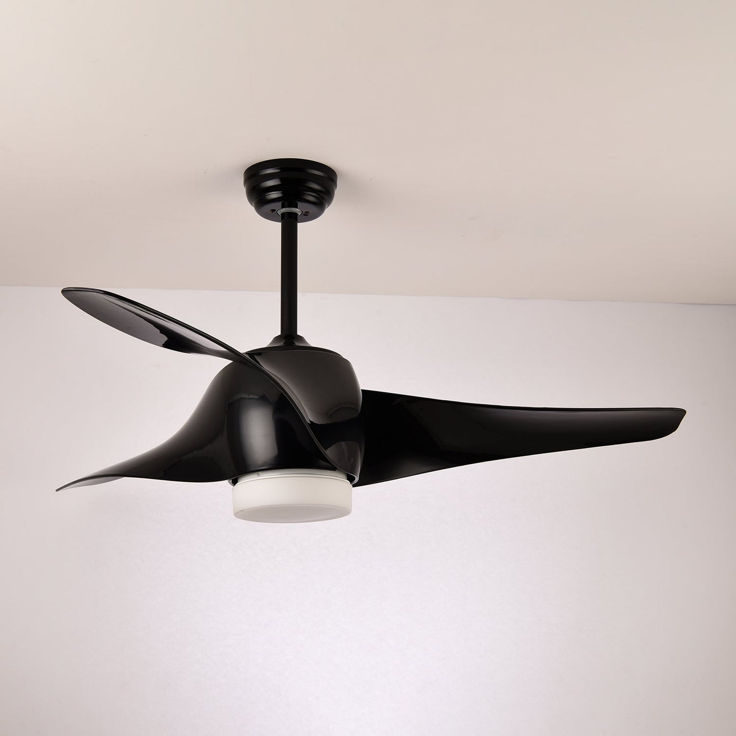 Plafondventilator met Verlichting 132 cm Verstelbaar Stille Motor en Afstandsbediening voor Woonkamer Slaapkamer