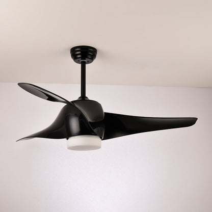 Plafondventilator met Verlichting 132 cm Verstelbaar Stille Motor en Afstandsbediening voor Woonkamer Slaapkamer