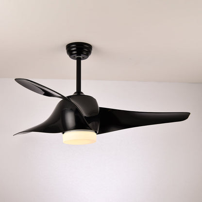 Plafondventilator met Verlichting 132 cm Verstelbaar Stille Motor en Afstandsbediening voor Woonkamer Slaapkamer