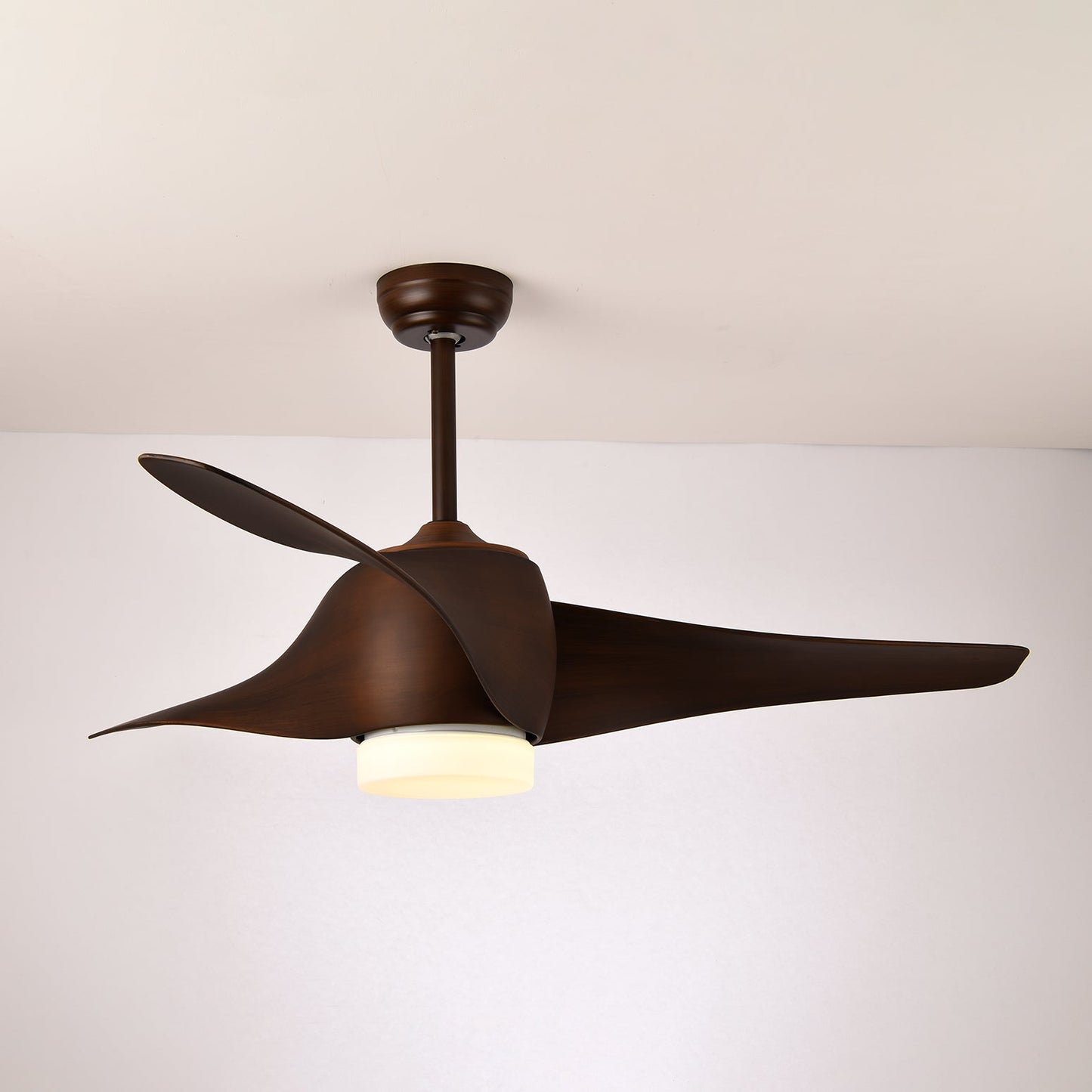 Plafondventilator met Verlichting 132 cm Verstelbaar Stille Motor en Afstandsbediening voor Woonkamer Slaapkamer