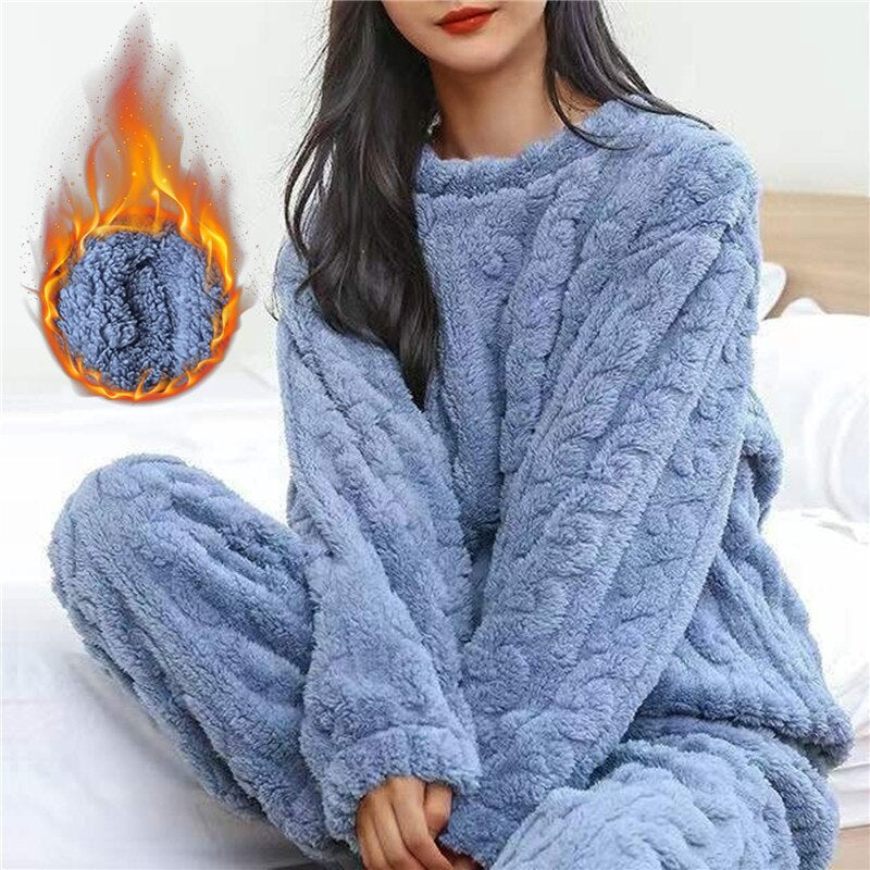 Zachte Fleece Pyjama Warm voor Vrouwen