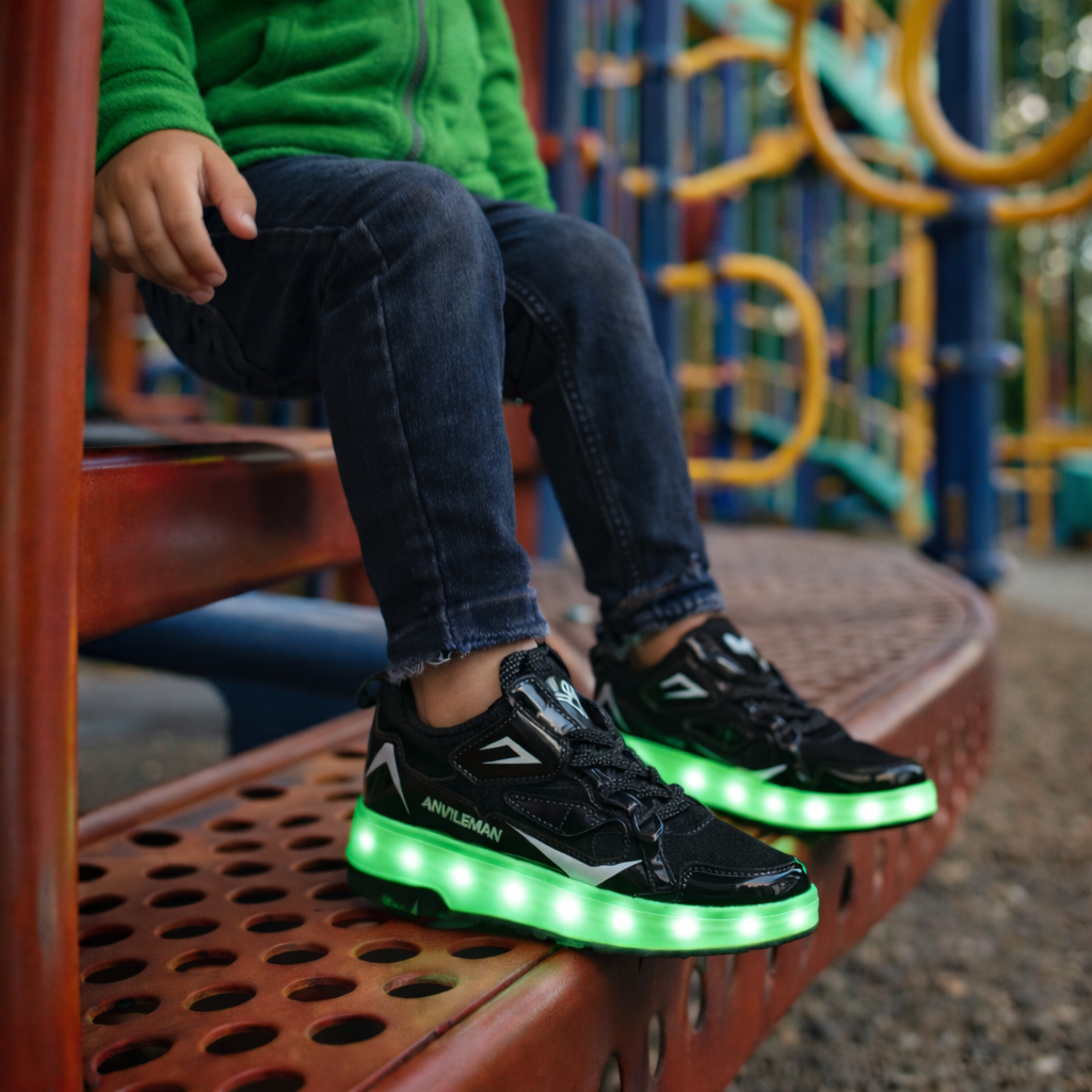 LED Wieltjeschoenen Kinderen Synthetisch Roze met Verlichting Rolschoenen Sneakers met Wielen voor Buitenspelen
